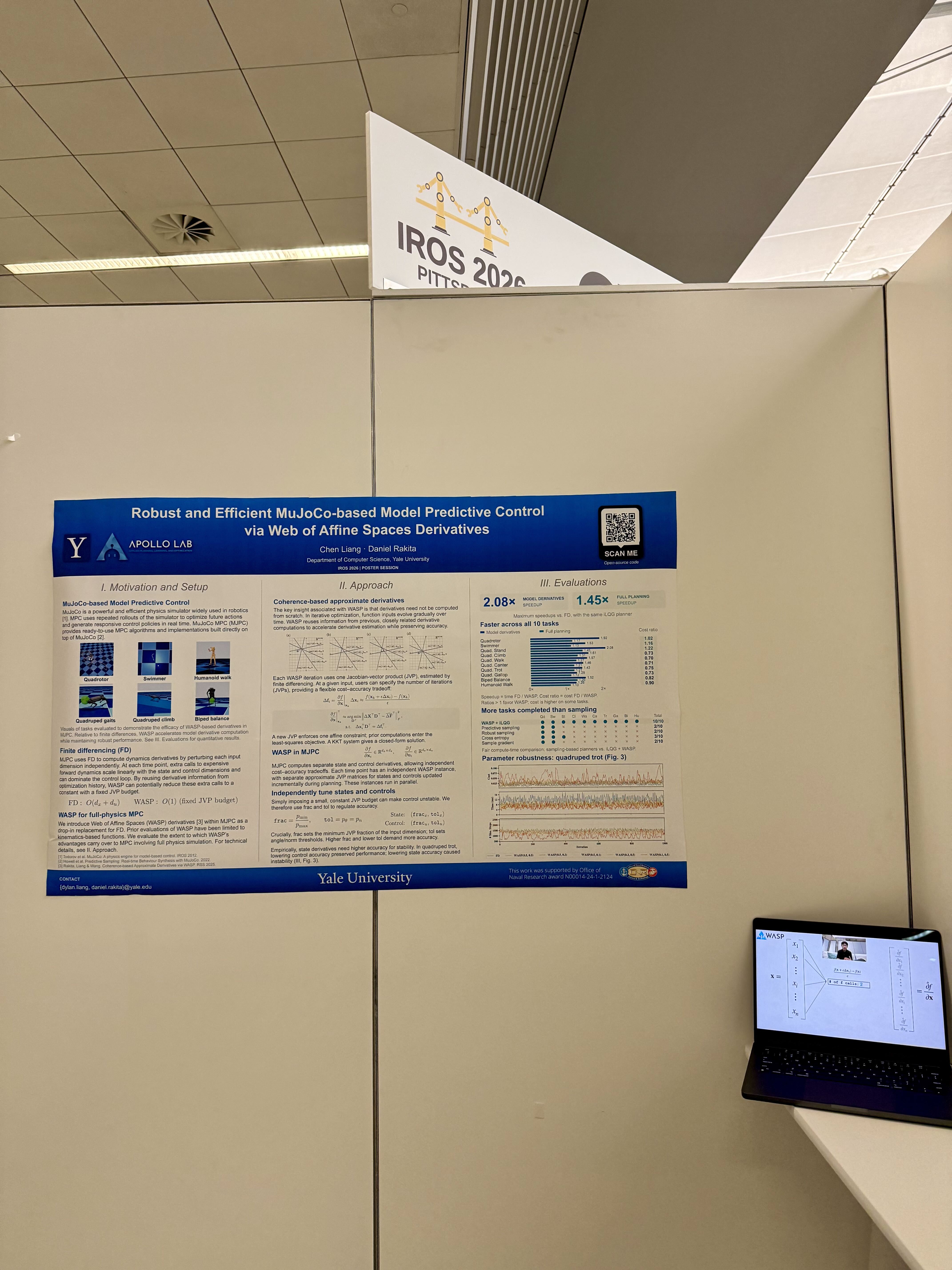 The MuJoCo-based model predictive control poster and demonstration.