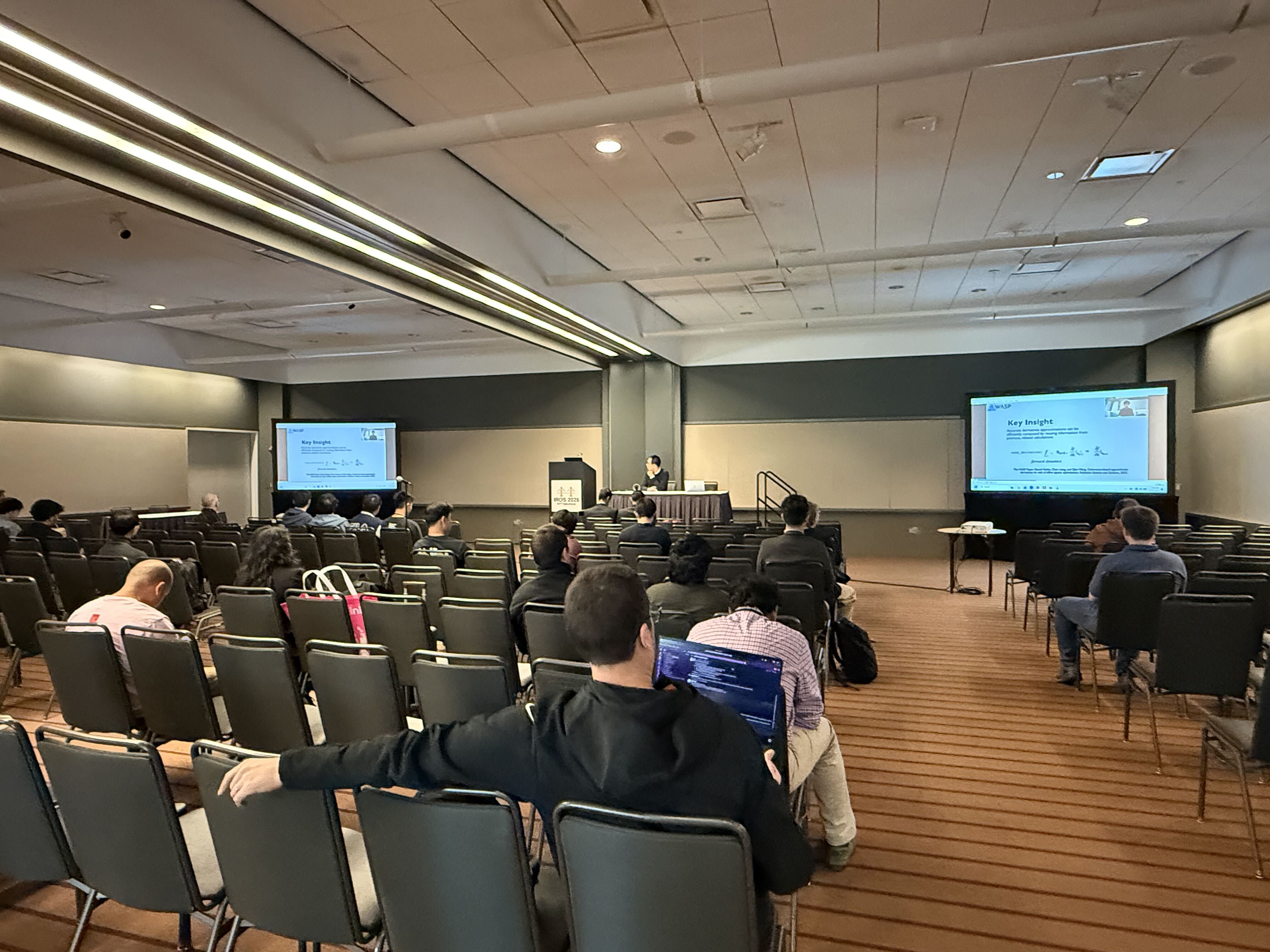 The MuJoCo-based model predictive control presentation at IROS 2026.